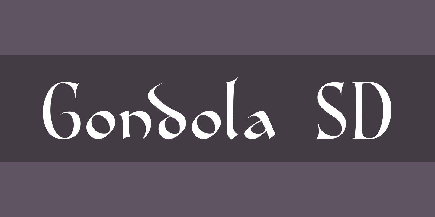 Пример шрифта Gondola SD